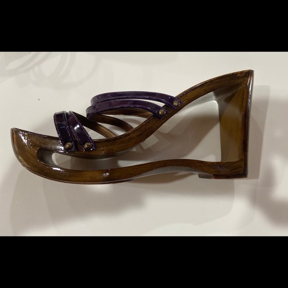 Luisa D’orio Shoes - Luisa D’orio wooden 4.5 inch shoes. Made in Italy